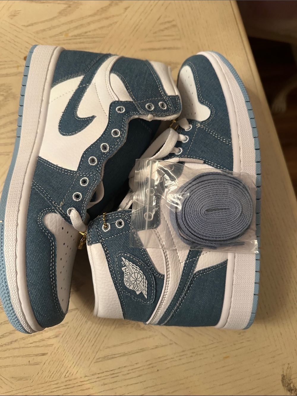 Nike Air High-Top Sneakers in Teal and White
